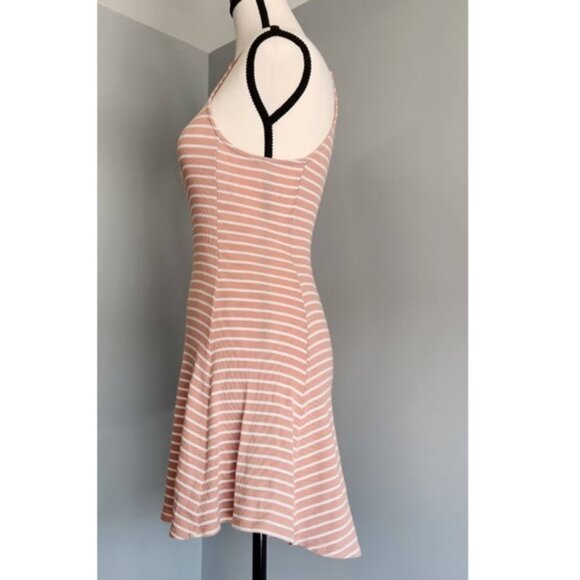 Forever 21 Blush and White Striped T-Shirt Dress Size US S - Picture 2 of 7